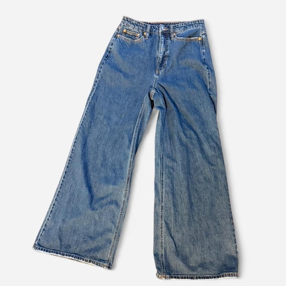 On 34th blue wide leg jeans Size 4 #denim #wideleg 28" inseam